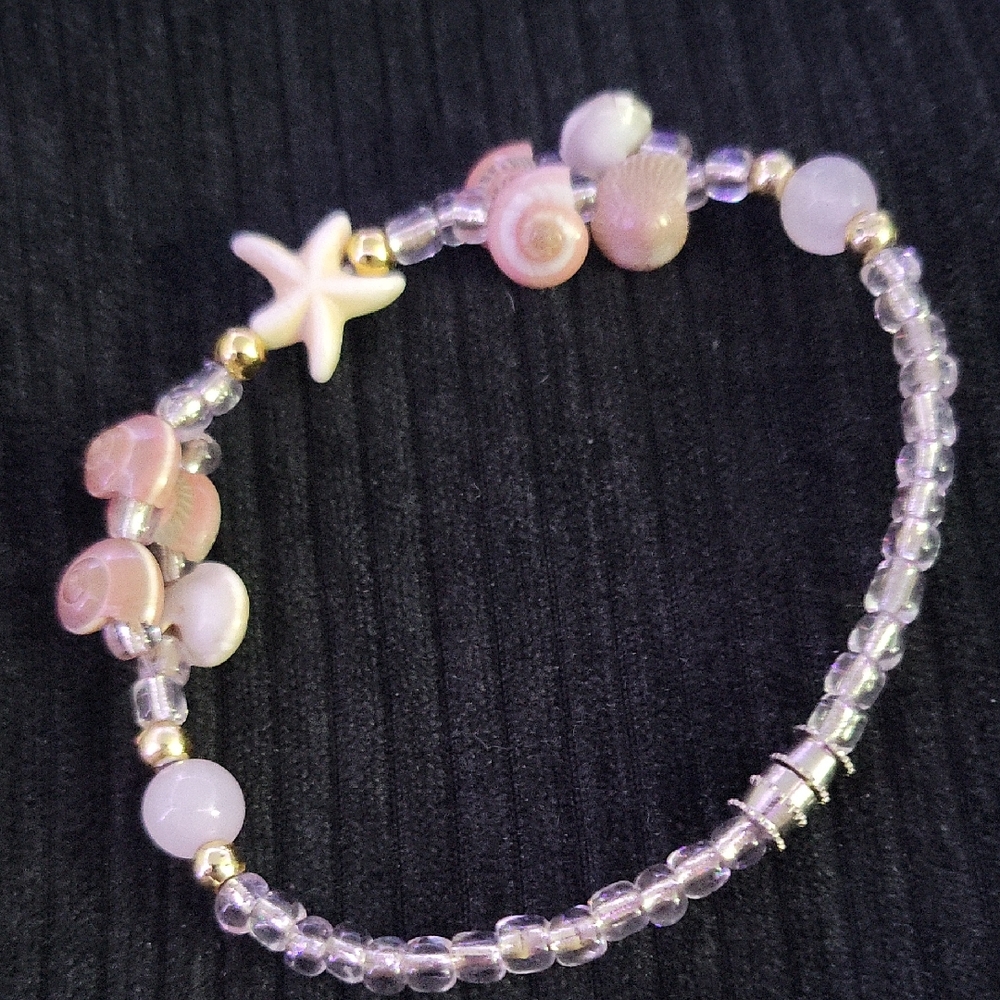 Starfish and Shell Bead Bracelet